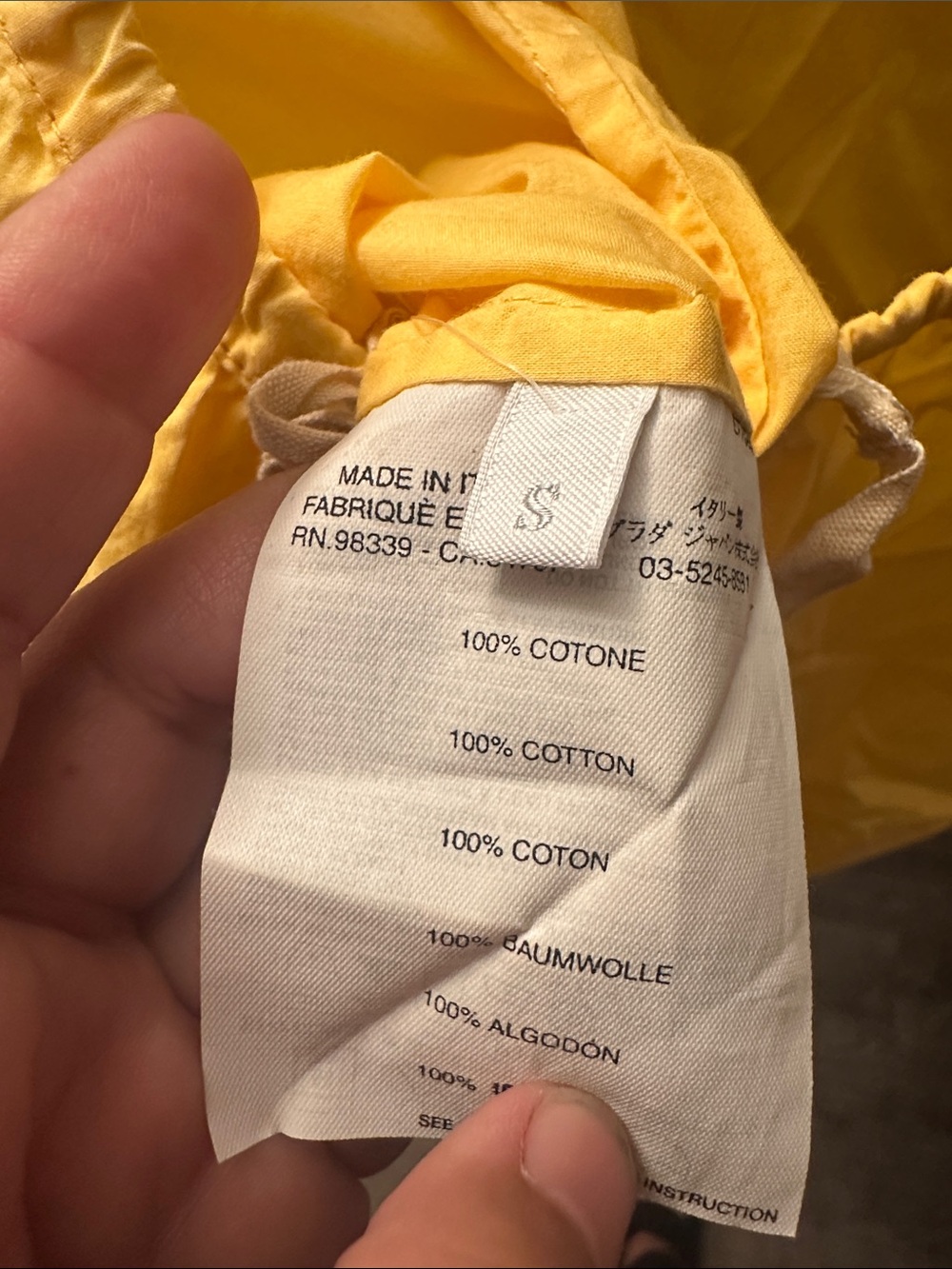Prada Yellow Scoop-Neck Tank Top with Front Tie - Picture 2 of 3